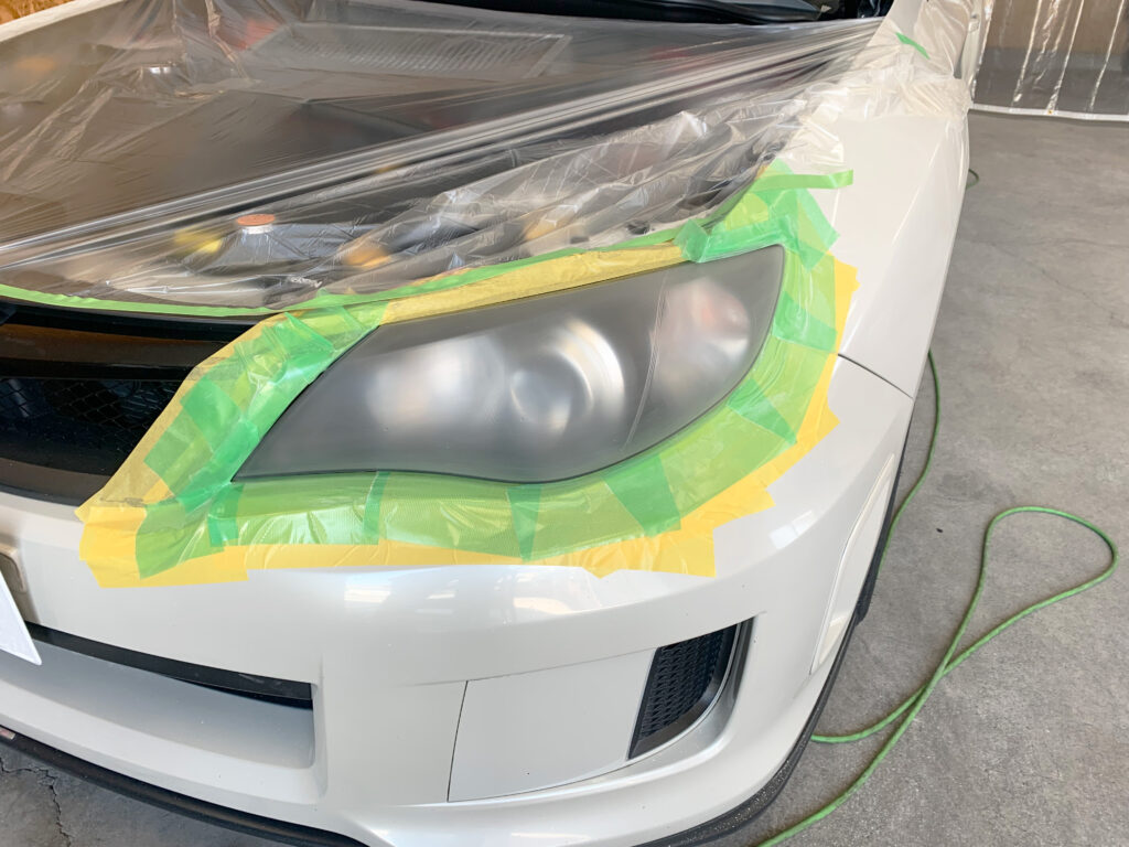 インプレッサヘッドライト研磨