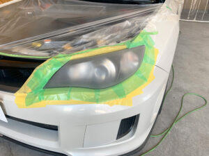 インプレッサヘッドライト研磨