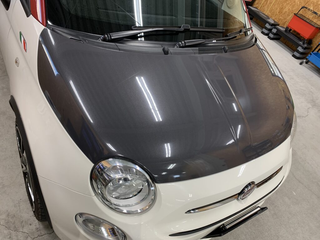 フィアットボンネットラッピング