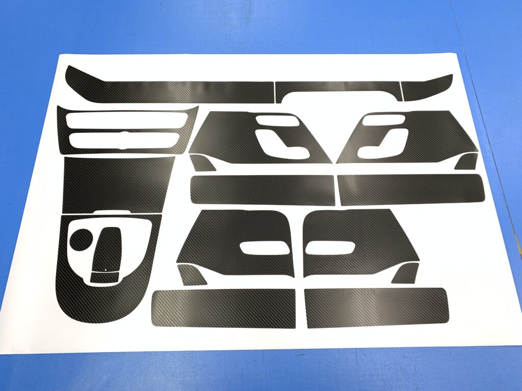 G350d 内装用マットカーボンPPF プレカットフィルム一式