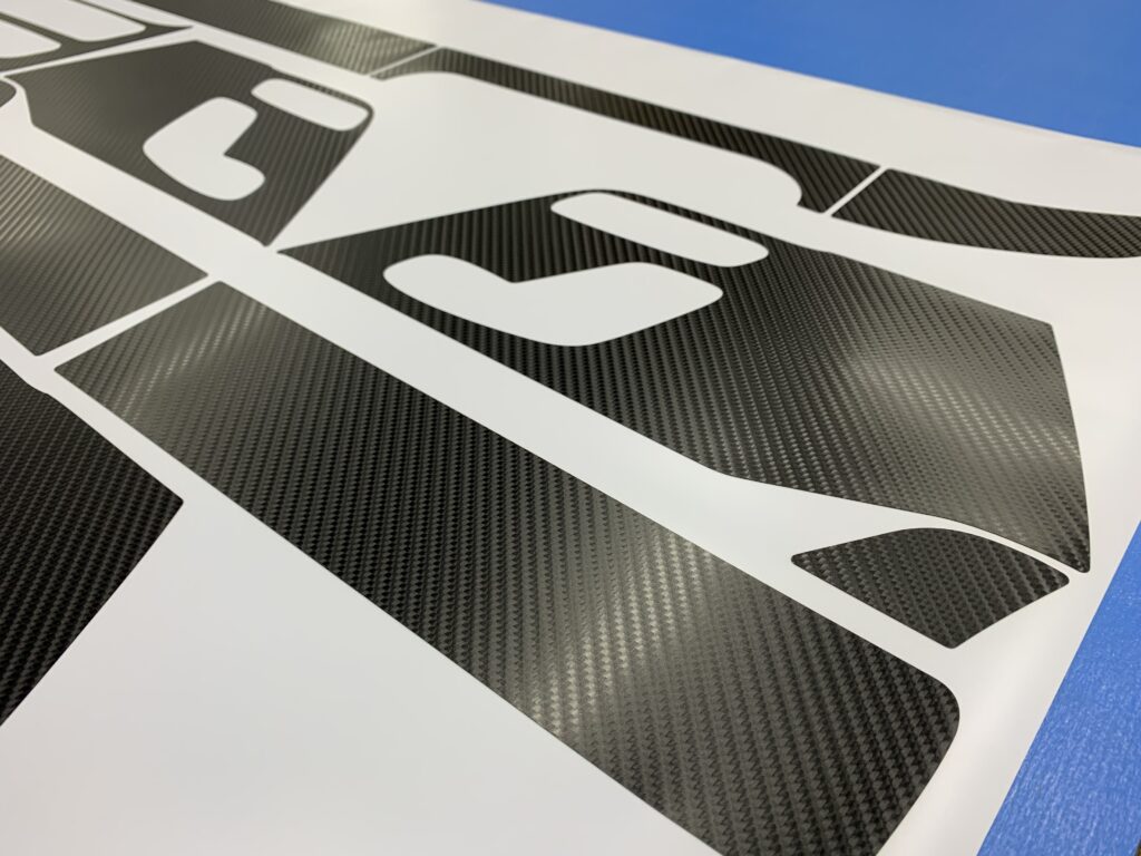 マットカーボンPPF 織り目と質感のクローズアップ