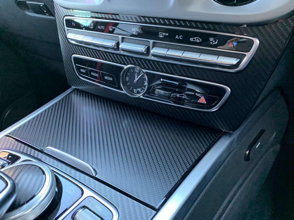 G350d エアコン操作パネル周辺 マットカーボンPPF施工例