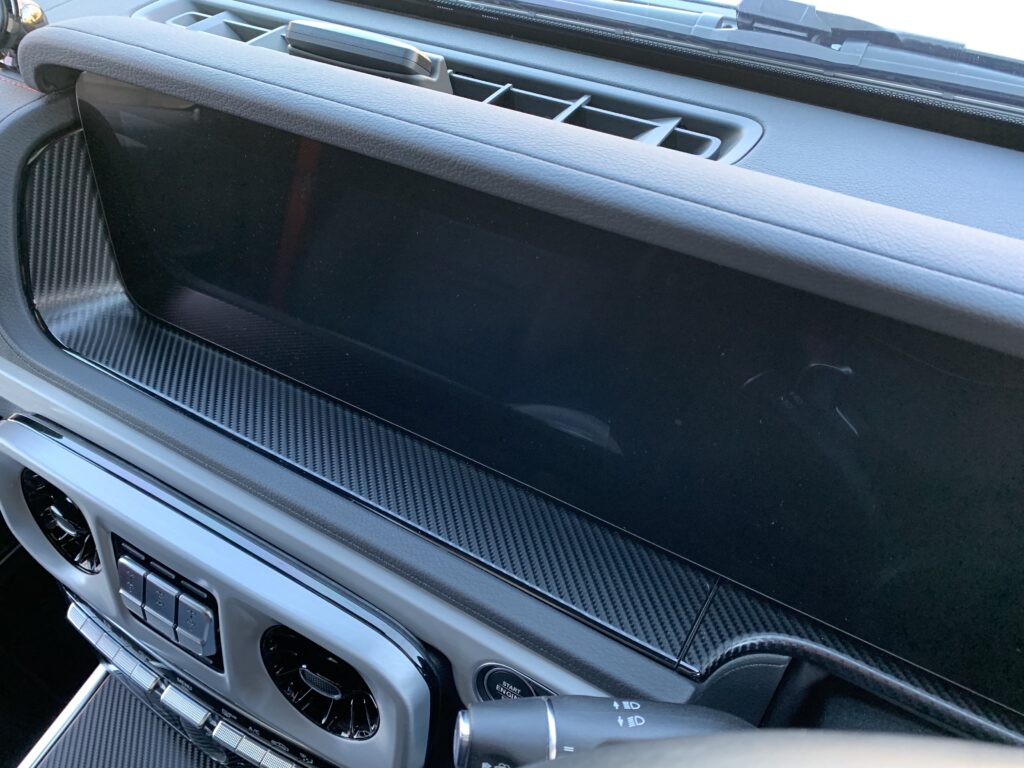 G350d ダッシュボードトリム マットカーボンPPF施工後