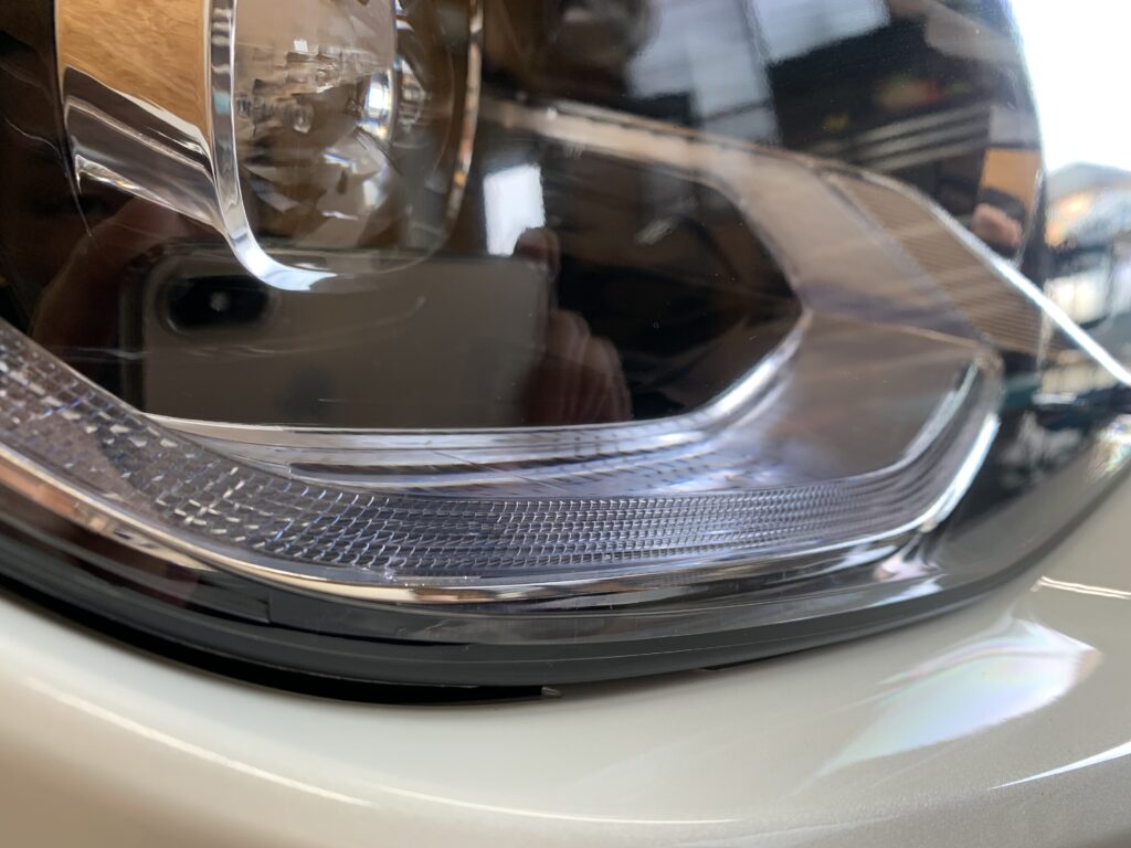 ゴルフGTI ヘッドライトプロテクションフィルム施工後　アップ