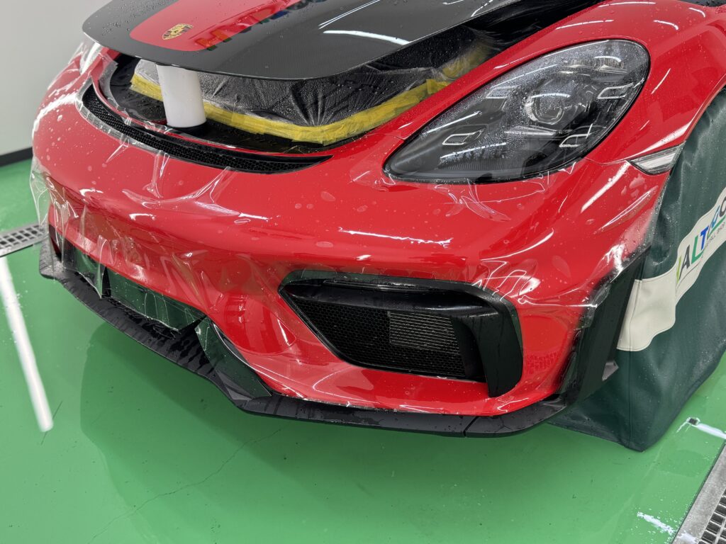 718 Spyder RS フロントバンパーPPF施工