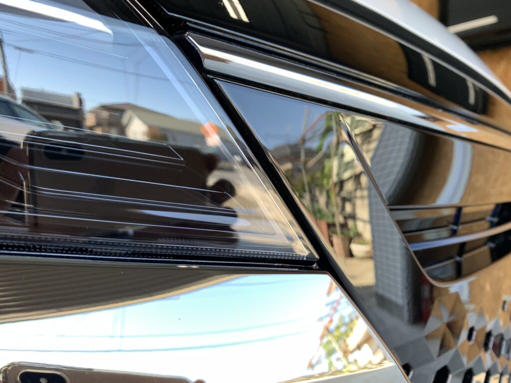 ルークスのヘッドライトプロテクション施工後アップ