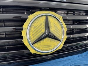メルセデス・ベンツ G450d ベンツマーク センター部分 ラッピング施工後