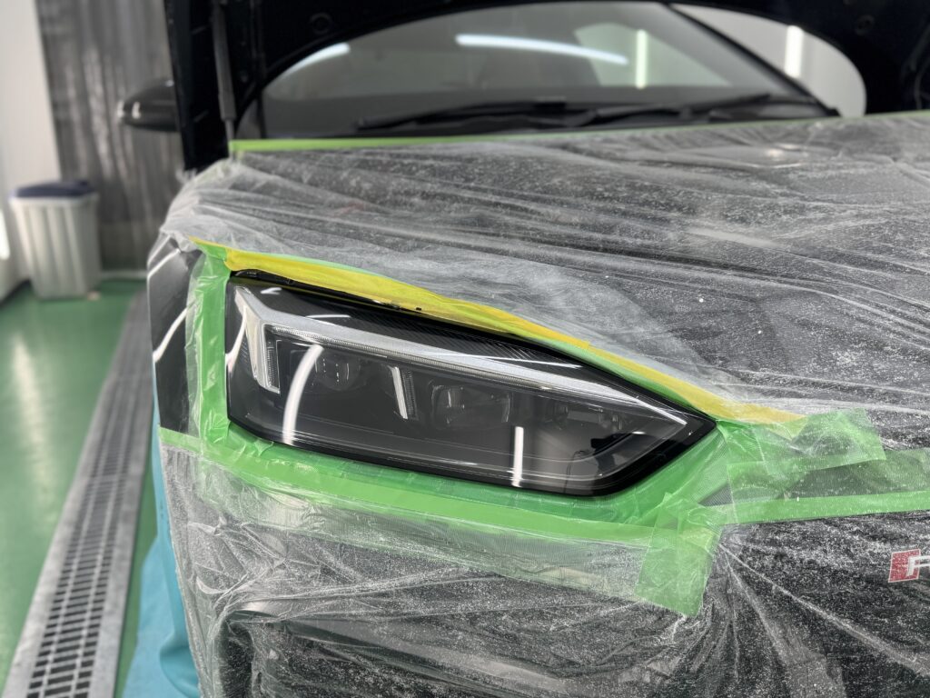 ポリッシュ後に透明感が戻ったAudi RS5のヘッドライト