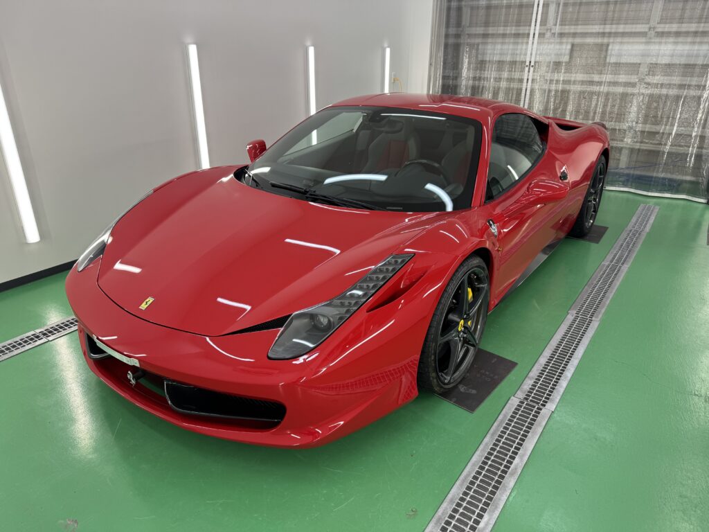 フロントフルPPF施工前のフェラーリ458イタリア