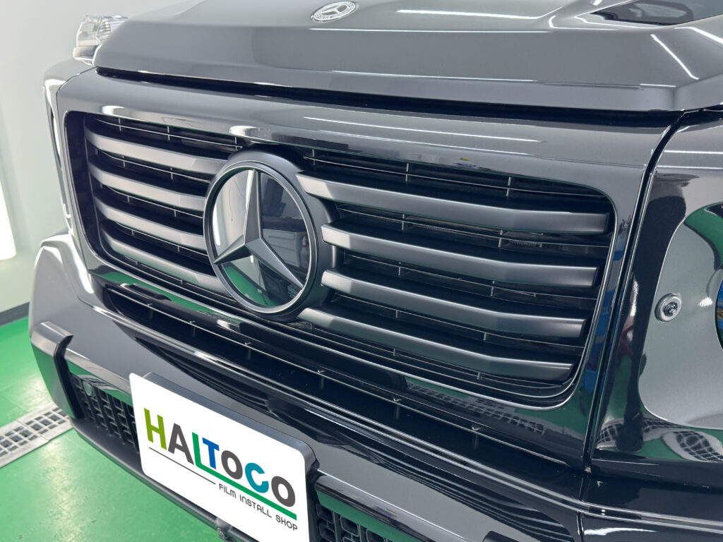 Mercedes-Benz G450d フロントグリル サテンブラック ブラックアウト完成