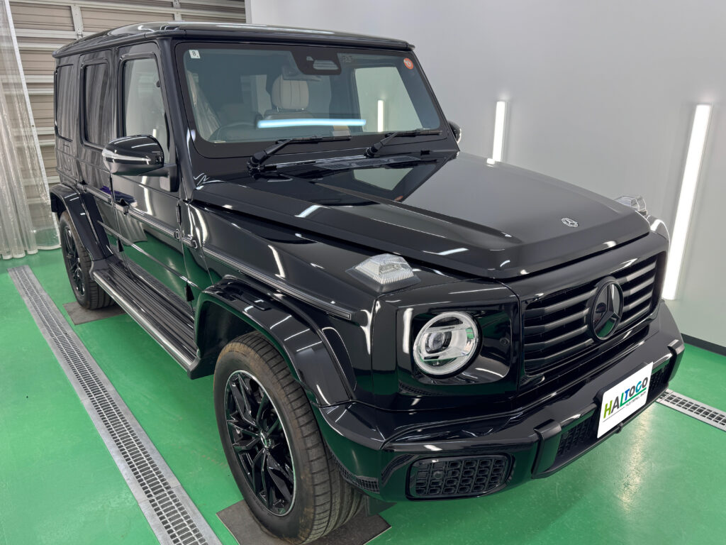 Mercedes-Benz G450d 3Mサテンブラック ブラックアウトラッピング完成