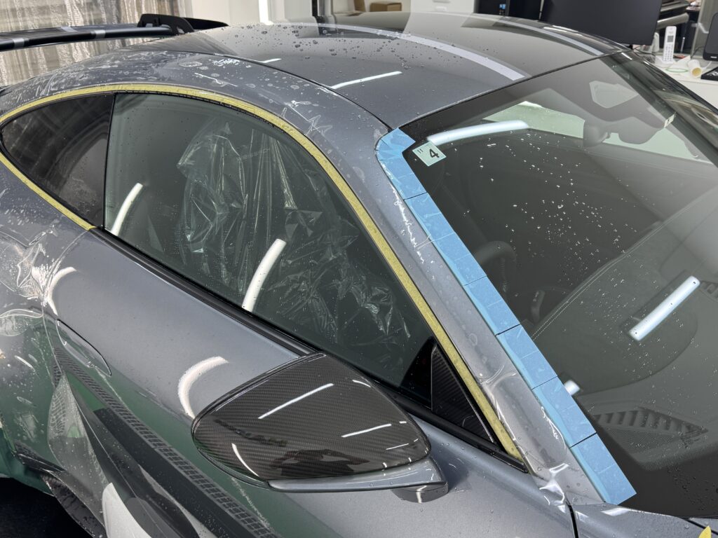 ポルシェ911 GT3 リアフェンダーからピラー部分へのPPF施工