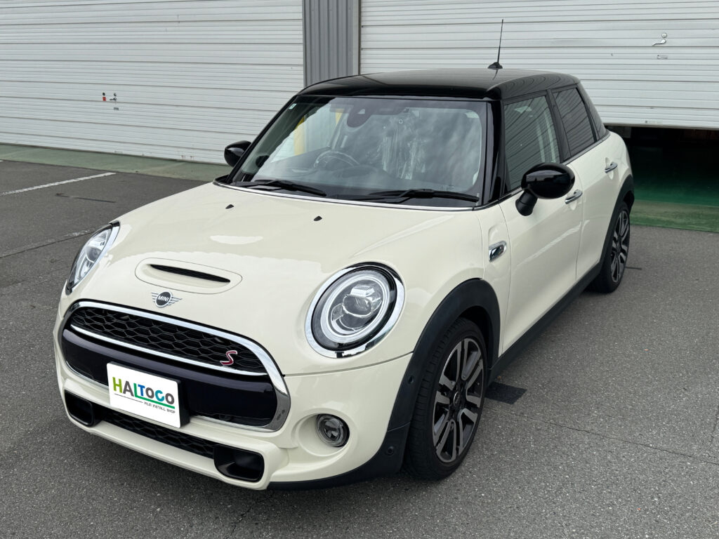 ヘッドライトPPF施工が完成したMINI COOPER S F55
