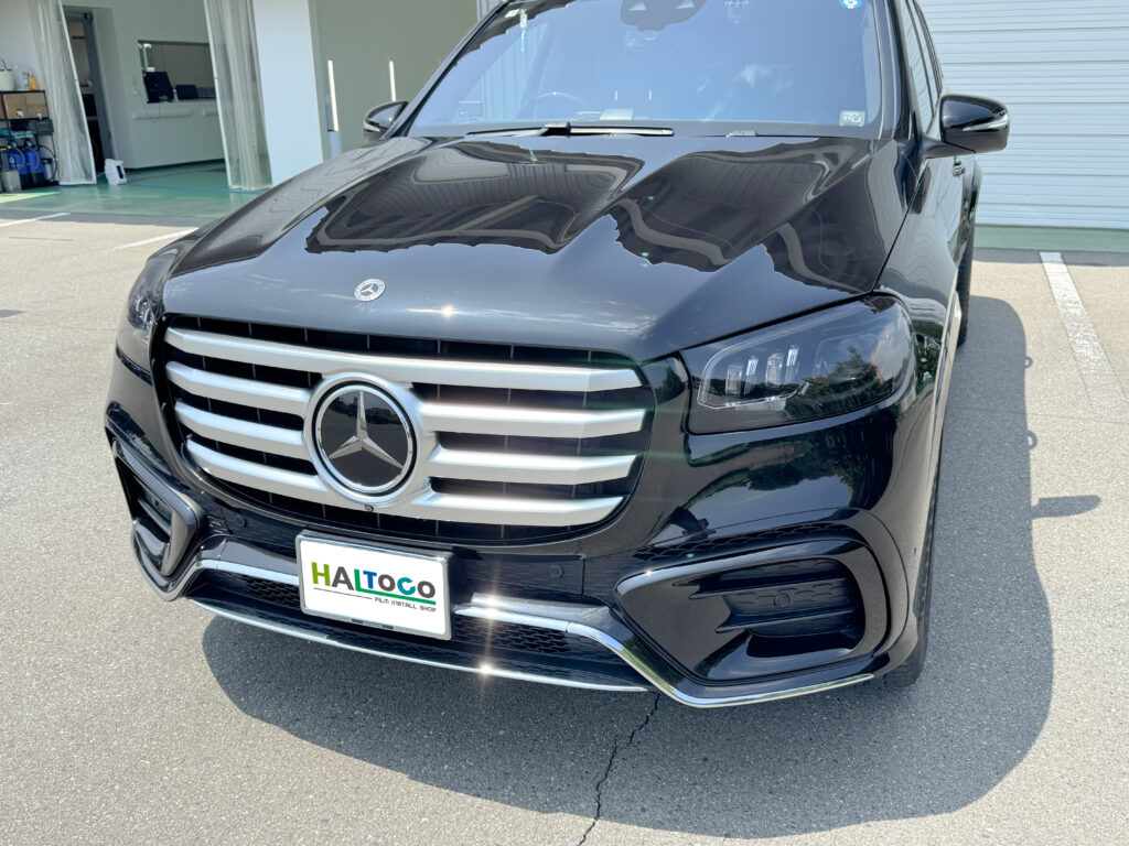 メルセデス・ベンツ GLS450d スモークPPF施工後のフロントビュー