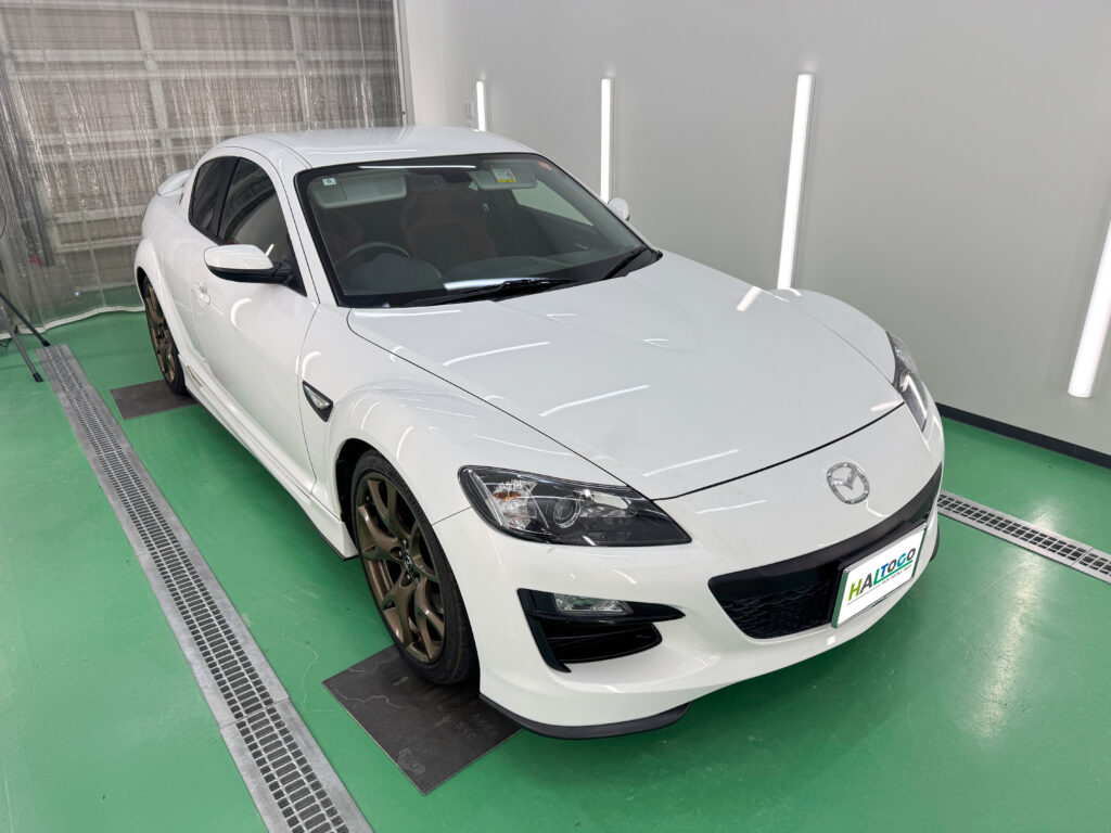 ヘッドライトPPF施工前のマツダ RX-8