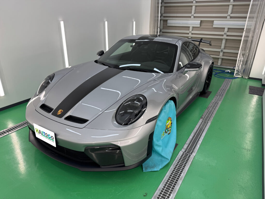 フロントフルPPF施工で入庫したポルシェ 911 GT3の車両全景