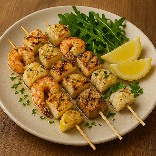 魚介のスピエディーニ ～レモンとハーブの香り～